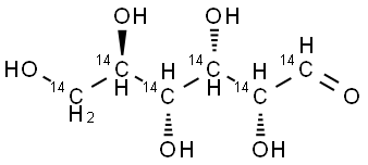 D-GLUCOSE-UL-14C 结构式