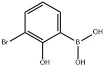 3-溴-2-羟基苯硼酸 结构式