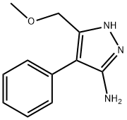 3-(METHOXYMETHYL)-4-PHENYL-1H-PYRAZOL-5-AMINE 结构式