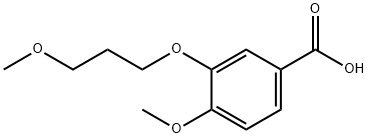 4-甲氧基-3-(3-甲氧基丙氧基)苯甲酸 结构式