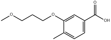 4-甲基-3-(3-甲氧基丙氧基)苯甲酸 结构式