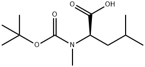 N-叔丁氧羰基-N-甲基-D-亮氨酸 结构式