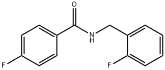 4-氟-N-(2-氟苄基)苯甲酰胺 结构式