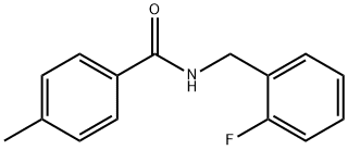 N-(2-氟苄基)-4-甲基苯甲酰胺 结构式