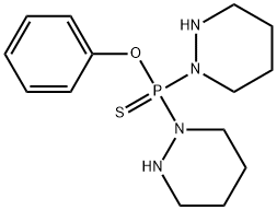 o-Phenyl ditetrahydro-1(2H)-pyridazinylphosphinothioate 结构式