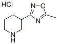 3-(5-甲基-1,2,4-噁二唑-3-基)哌啶盐酸盐 结构式