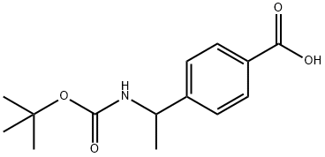 4-[1-[(叔丁氧羰基)氨基]乙基]苯甲酸 结构式