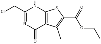 2-(氯甲基)-4-氧代-5-甲基-3H-噻吩并[5,4-D]嘧啶-6-羧酸乙酯 结构式