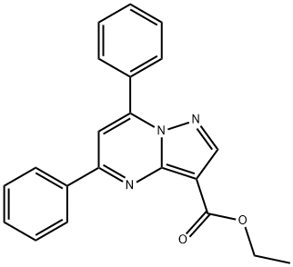 5,7-Diphenyl-pyrazolo[1,5-a]pyriMidine-3-carboxylic Acid Ethyl Ester 结构式