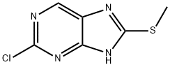 2-氯-8-甲硫基-7H-嘌呤 结构式