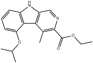 4-METHYL-5-(1-METHYLETHOXY)-9H-PYRIDO[3,4-B]INDOLE-3-CARBOXYLIC ACID ETHYL ESTER HYDROCHLORIDE 结构式