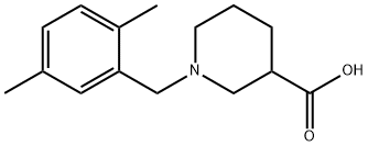 1-(2,5-dimethylbenzyl)piperidine-3-carboxylic acid 结构式