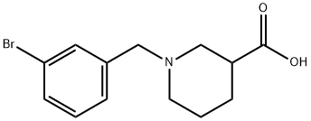 1-(3-bromobenzyl)piperidine-3-carboxylic acid 结构式