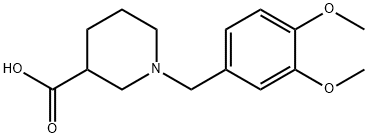 1-[(3,4-DIMETHOXYPHENYL)METHYL]-PIPERIDINE-3-CARBOXYLIC ACID 结构式