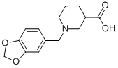 1-(1,3-BENZODIOXOL-5-YLMETHYL)-3-PIPERIDINECARBOXYLIC ACID 结构式