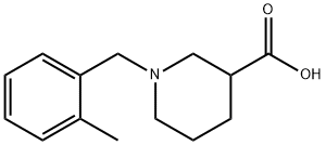 1-[(2-甲基苯基)甲基]-3-哌啶甲酸 结构式