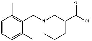 1-[(2,6-DIMETHYLPHENYL)METHYL]-PIPERIDINE-3-CARBOXYLIC ACID 结构式