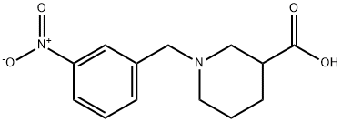 1-(3-nitrobenzyl)piperidine-3-carboxylic acid 结构式