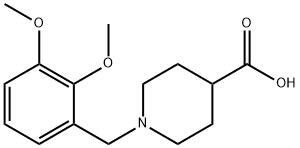 1-(2,3-DIMETHOXY-BENZYL)-PIPERIDINE-4-CARBOXYLIC ACID 结构式