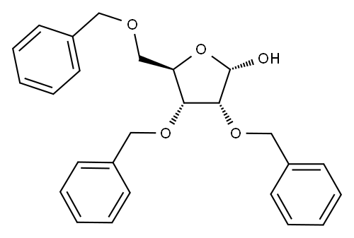 2,3,5-三苄氧基-D-呋喃核糖 结构式