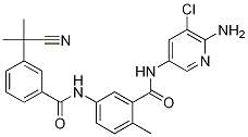 BenzaMide, N-(6-aMino-5-chloro-3-pyridinyl)-5-[[3-(1-cyano-1-Methylethyl)benzoyl]aMino]-2-Methyl- 结构式