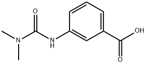 3-(3,3-二甲基脲基)苯甲酸 结构式