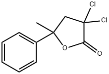 3,3-dichloro-5-methyl-5-phenyldihydrofuran-2(3H)-one 结构式