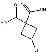 3-chlorocyclobutane-1,1-dicarboxylic acid 结构式