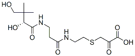 Propanoic acid, 3-((2-((3-((2,4-dihydroxy-3,3-dimethyl-1-oxobutyl)amin o)-1-oxopropyl)amino)ethyl)thio)-2-oxo-, (R)- 结构式