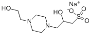 N-(2-羟乙基)哌嗪-N'-(2-羟基丙磺酸)钠盐 结构式
