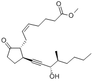 11-Deoxy-13,14-didehydro-16(S)-methylprostaglandin E2 methyl ester 结构式