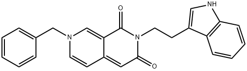 7-benzyl-2-[2-(1H-indol-3-yl)ethyl]-2,7-naphthyridine-1,3-dione 结构式