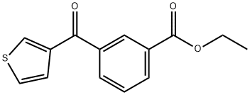 3-(3-CARBOETHOXYBENZOYL)THIOPHENE 结构式