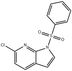 6-氯-1-苯磺酰基-1H-吡咯并[2,3-B]吡啶 结构式