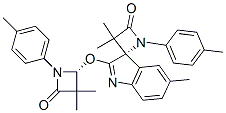 (S)-2'-((R)-3,3-DIMETHYL-4-OXO-1-P-TOLYLAZETIDIN-2-YLOXY)-3,3,5'-TRIMETHYL-1-P-TOLYLSPIRO[AZETIDINE-2,3'-INDOL]-4-ONE 结构式