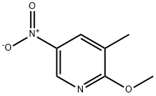 2-甲氧基-5-硝基-3-甲基吡啶 结构式
