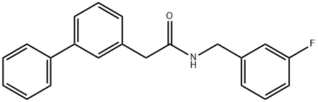 N-[(3-氟苯基)甲基]-[1,1'-联苯]-3-乙酰胺 结构式