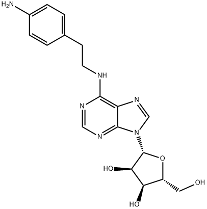 2 -(4-氨基苯基)乙基腺苷-5' -羧酸 结构式
