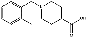 1-[(2-甲基苯基)甲基]-4-哌啶甲酸 结构式