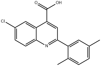 6-氯-2-(2,5-二甲基苯基)-喹啉-4-羧酸 结构式