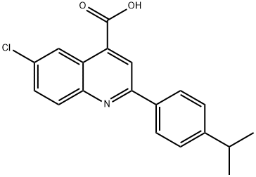 6-氯-2-(4-异丙苯基)-喹啉-4-羧酸 结构式