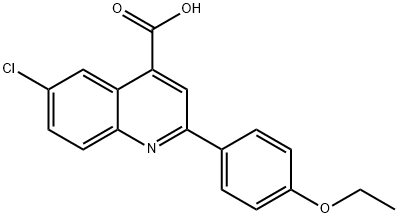 6-氯-2-(4-乙氧苯基)-喹啉-4-羧酸 结构式