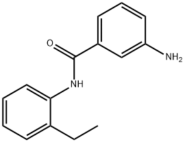 3-氨基-N-(2-乙基苯基)苯甲酰胺 结构式