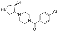 (4-CHLORO-PHENYL)-[4-((3R,4R)-4-HYDROXY-PYRROLIDIN-3-YL)-PIPERAZIN-1-YL]-METHANONE 结构式