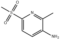 2 - 甲基-6 - (甲磺酰基)吡啶-3 - 胺 结构式