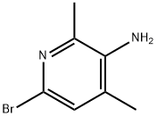 6-溴-2,4-二甲基吡啶-3-胺 结构式