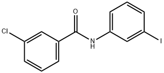 3-氯-N-(3-碘代苯基)苯甲酰胺 结构式