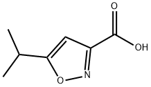 5-异丙基异恶唑-3-羧酸 结构式