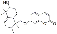 (+)-7-[(1,2,3,5,6,7,8,8a-Octahydro-6-hydroxy-1,2,5,5-tetramethylnaphthalen-1-yl)methoxy]-2H-1-benzopyran-2-one 结构式