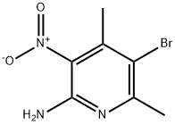 5-溴-4,6-二甲基-3-硝基吡啶-2-胺 结构式